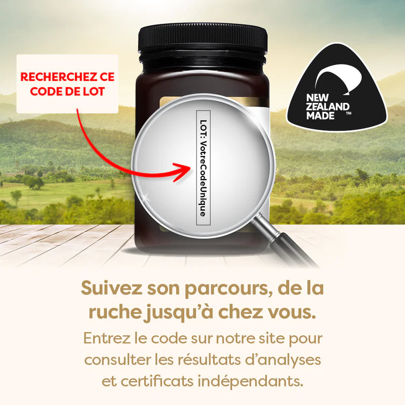 Miel de Manuka 340 MGO – 250g | Nouvelle-Zélande